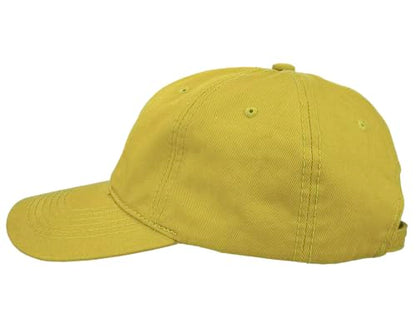 Gelante Cotton Twill Washed Unstructure Baseball Cap - Adjustable Blank Hat for Men Women - Wholesale Bulk Lot of 6 Pack - color: Solid Yellow