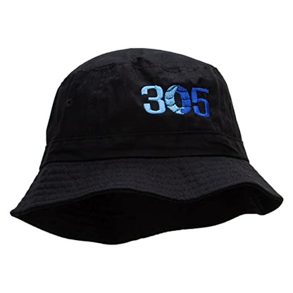 e4Hats.com 305 Embroidered Bucket Hat - color: Black