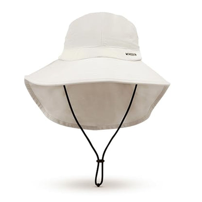 Cooling Sun Defender Sun Hat, UPF 50 UV Protection for Men Women, Wide Brim Outdoor Hat for Hiking, Fishing, Beach, Gardening - color: Glacier Grey