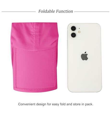 Sumolux Waterproof Baseball Cap Men Women Sun Hat Quick-Drying - color: Rose Red, size: One Size