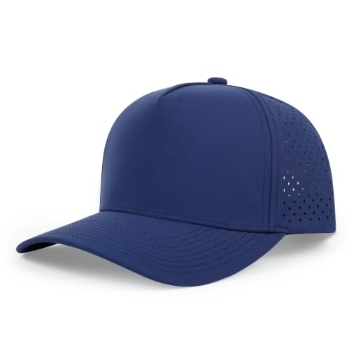 Quick Dry Baseball Cap Waterproof Snapback Trucker Golf Hat for Men Women - color: Navy Blue