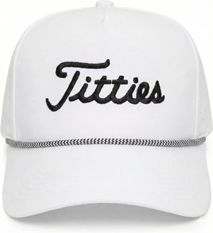 Funky Junque Golf Trucker Hat - color: Titties - White