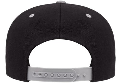 Yupoong Classics 6089 Wool-Blended Snapback Cap Bundle w/Cap Catcher - color: Black/Silver