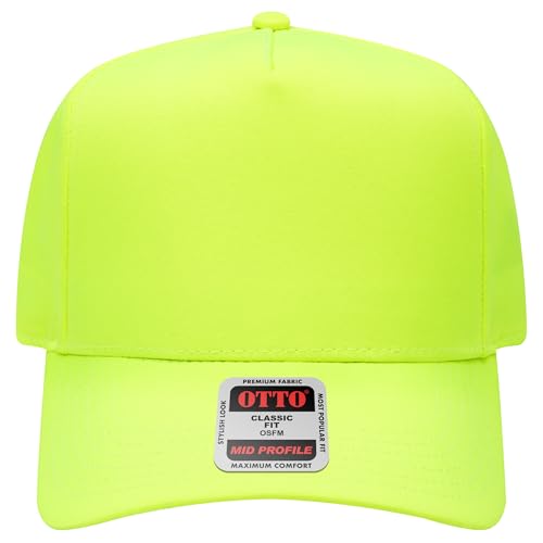 BROTHER TRUCKERS The World's Greatest Neon Colored Trucker Hat Blanks - Wholesale Bulk Unisex Snapback Hats - color: Neon Yellow Vintage