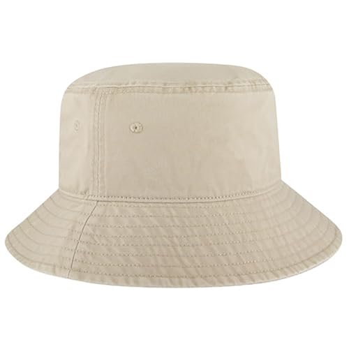 Ashen Fane Garment Washed Combed Cotton Twill Packable Lightweight Unisex Bucket Hat - color: Khaki, size: Large