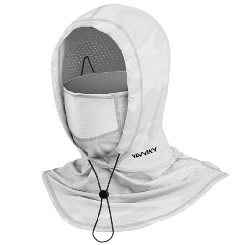 Cooling Balaclava Face Mask with Breathable Holes Sun Protection Full Face Mask for Men Women Fishing Cycling&Outdoor Work - color: White