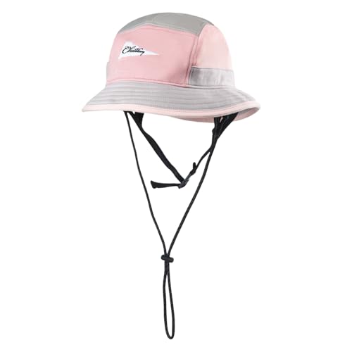 Color-Blocked Fisherman Style Sun Hat for Outdoor Camping, Surfing & Vacations - Wide Brim, UV Protective, Anti-Slip - color: Z_pink