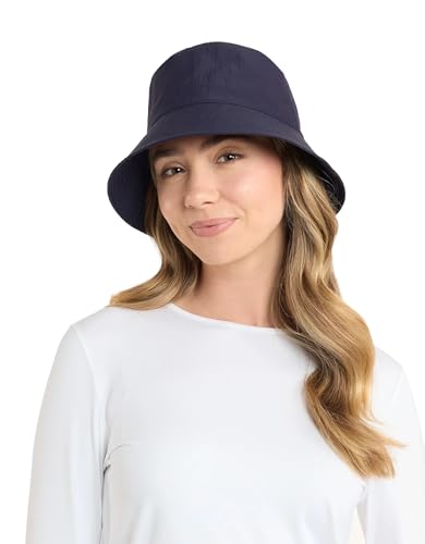 Solbari Unisex Bondi Bucket Hat UPF 50+ - color: Navy, size: Small-Medium