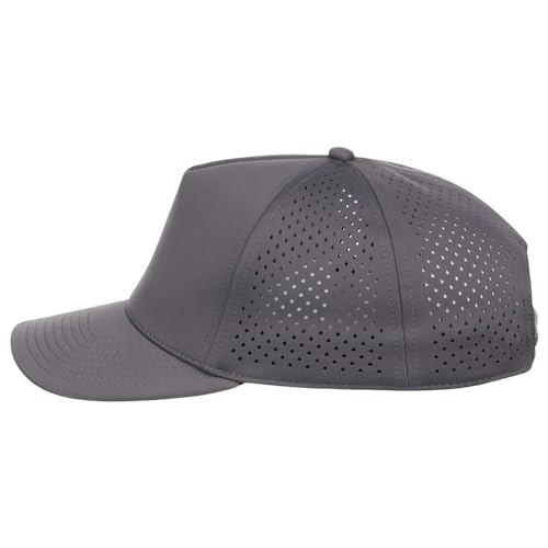 Lids Tee Box 5-Panel Performance Tech Adjustable Snapback Cap - color: Charcoal