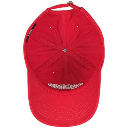E BY ELIDAN Boston EST 1630 Dad Hat, Embroidered Cotton Baseball Cap - color: Red Est 1630
