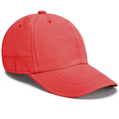 ZOORON Soft Brim Baseball Cap Low Profile Unstructured Dad Hat, Adjustable Washer Friendly Sport Hats for Golf Running - color: 1pack-upgraded-red