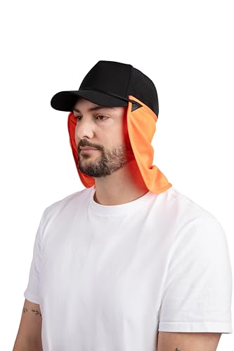 CoolNES - UV Sun Protection Neck Drape Adjustable Multifunctional 2 in 1 Face Covering for Outdoor Fishing - Unisex - color: Coolnes-orange