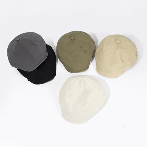Newsboy Cap for Men Adjustable 6 Panel Flat Hat - color: Pd-1-green