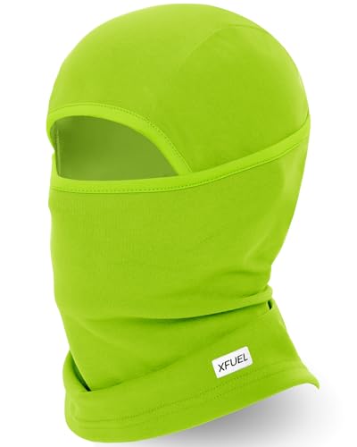 Winter Balaclava Ski Mask Warm and Fleece Full Face Cover for Men Women Cold Weather Skiing Motorcycle Neck Warmer - color: Fluorescent Green