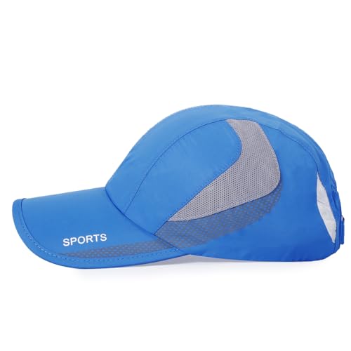 HH HOFNEN Quick Dry Cap Lightweight Running Sports Golf Hat for Men Women - color: #3 Blue