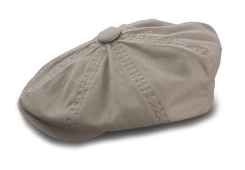 Broner Mo' Money Garmet Washed 8-Quarter Newsboy Cap - color: Khaki, size: Large
