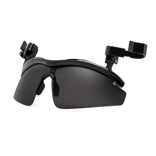 FEISEDY Polarized Clip Cap Sunglasses, UV400 Sports Hat Visor B0356 - color: Black