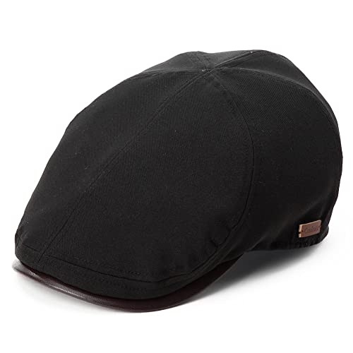 TOP-EX UPF 50+ Waterproof Newsboy Flat Cap for Men, XL/XXL - color: Black(waterproof), size: Large-X-Large