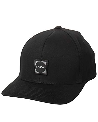 RVCA Men's Flexfit Curved Brim Fitted Hat - color: Rvca Flexfit/Black, size: Small-Medium
