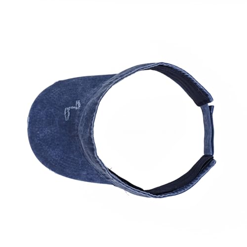 ANDICEQY Retro Ripped Sun Visor Hat, Baseball Sun Visors for Women and Men - color: Retro Navy