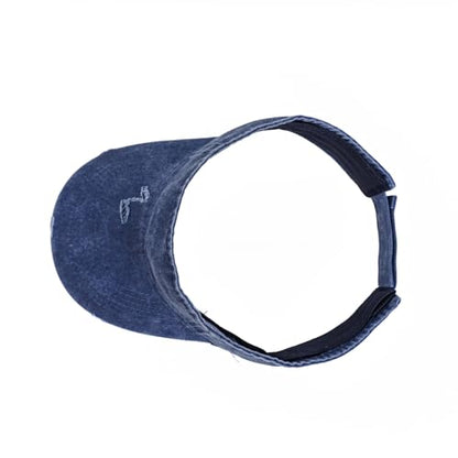 ANDICEQY Retro Ripped Sun Visor Hat, Baseball Sun Visors for Women and Men - color: Retro Navy