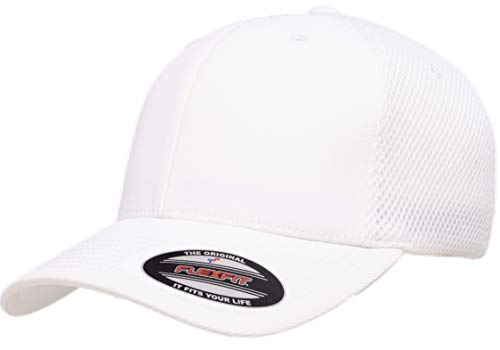 Flexfit Unisex Mesh Fitted 2-Tone Trucker Hat, One Size - color: White, size: Large-X-Large