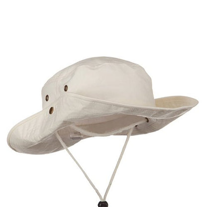 Extra Big Size Brushed Twill Aussie Hats - color: Beige, size: XX-Large-3X-Large