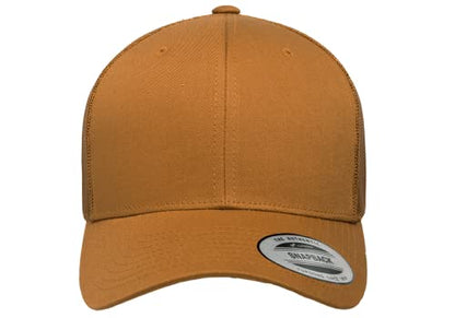 L2K Classics Plain Trucker Mesh Cap Baseball Cap - Mens Hats Trucker Hats for Men - color: Caramel
