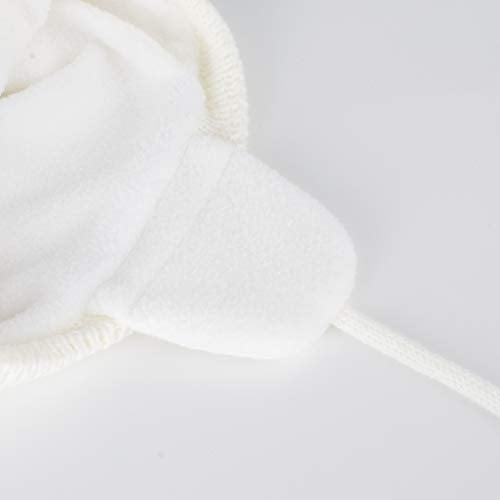 Baby Toddler Beanie Earflap Winter Hat Fleece Lined Knit Cap Girls Boy - color: White, size: 2-5T