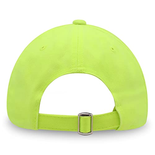 JPAK Two Tomatoes Premium Dad Hat Embroidered Cotton Baseball Cap Vegetables Embroidery - color: Neon Yellow