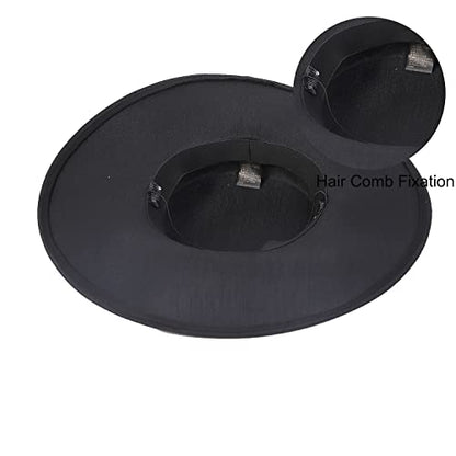 Fascinators Women Wide Brim 20s 50s Derby Pillbox Hat Bowknot Cocktail Tea Party Church Dress Hats - color: Black