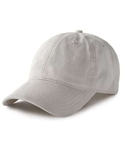 FURTALK Unisex Vintage Unstructured Baseball Cap Washed Cotton Dad Hat - color: Stone, size: Medium-Large