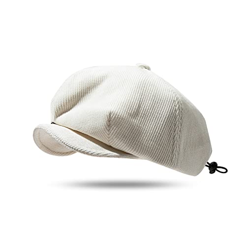 Croogo Baker Boy Newsboy Cap Beret Hats Adjustable Cabbie Apple Hat for Men - color: Bl45-beige