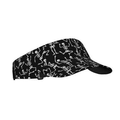 Unisex Adjustable Sports Sun Visor - color: Skeleton Dance