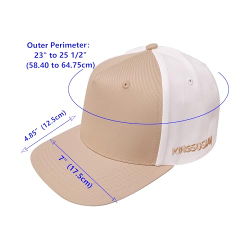Baseball Cap 100% Cotton Hats for Men and Women for Cooling Performance, Adjustable and Washable Golf Hat - color: Black/White+ Brown/White