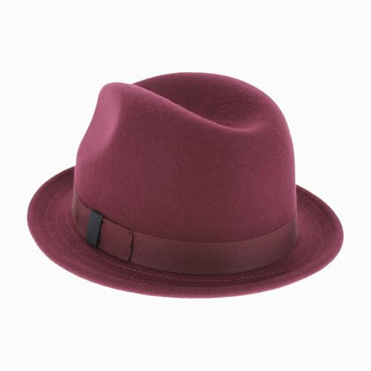 Hats in the Belfry Paine Stingy Brim Fedora - color: Burgundy, size: Large