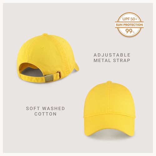 CHOK.LIDS Everyday Premium Cotton Dad Hat Adjustable Baseball Cap Unisex - color: Happy Lemon