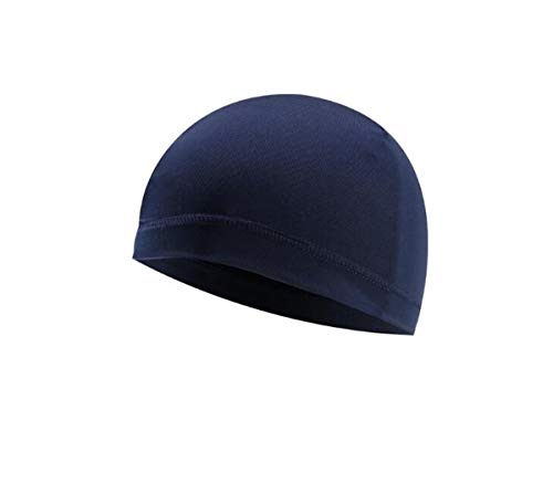 Helmet Skull Caps Sport Cycling Sweat Wicking Helmet Liner Quick Dry Running Hat for Men and Women - color: Navy Blue