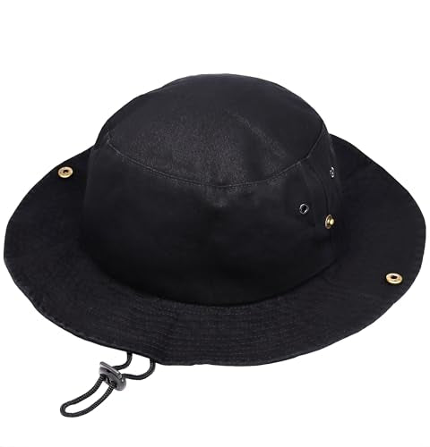 Antourage Bucket Hat Unisex Hiking Outdoor Fishing Hunting Safari Packable UV Protection Multiuse Boonie Hat - color: 03. Black, size: Large