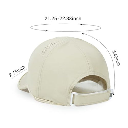 HH HOFNEN Quick Dry Baseball Hat Unstructured Athletic Golf Cap Women Men - color: 3-beige+pink+navyblue