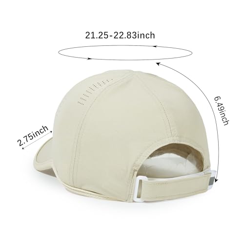 HH HOFNEN Quick Dry Baseball Hat Unstructured Athletic Golf Cap Women Men - color: 3-beige+pink+lightgray
