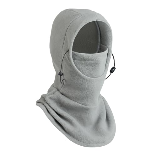 Balaclava Ski Mask for Men&Women Extreme Cold Weather Full Face Masks Warm Cover Winter Face Mask for Skiing & Snowboarding - color: Grey