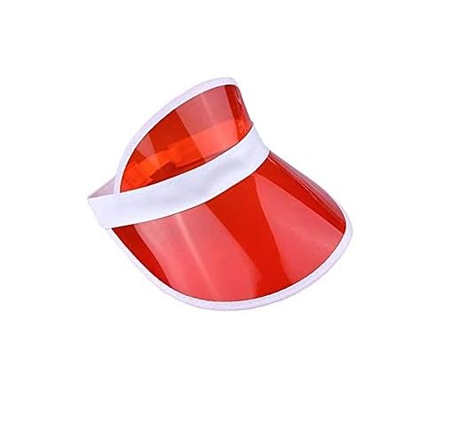 Boolavard Sun Visor Hats Cap Sports Beach Tennis Golf Headwear for Women Men - color: Red