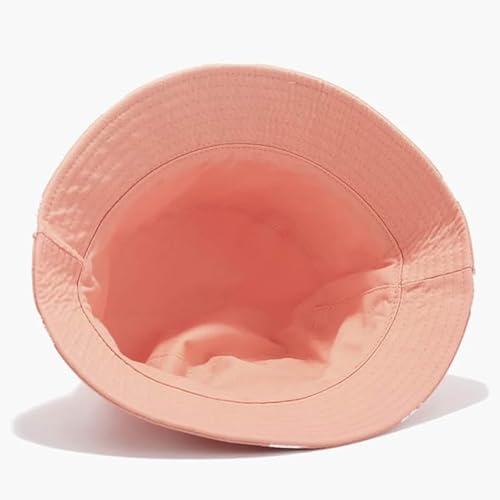 Printed Bucket Hat - Reversible Packable Summer Travel Beach Sun Cap for Men Women Teens - color: Daisy Pink