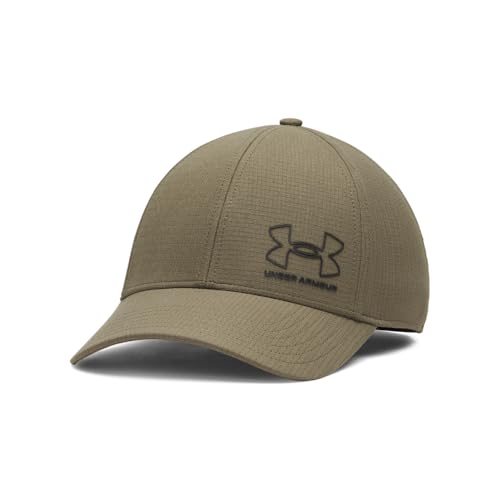 Under Armour Iso-Chill ArmourVent Stretch Fit Hat - color: (391) Marine Od Green / / Black, size: Small-Medium