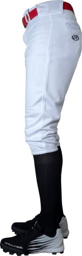 Rawlings | PRO 150 Series Baseball Pants | Knicker Fit | Adult Sizes | Solid | Multiple Colors - color: White, size: XX-Large