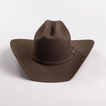 Justin Men’s Rodeo Hat - 3X Wool Collection - Cattleman Crease Crown - 4” Brim - color: Brown, size: 6 3/4