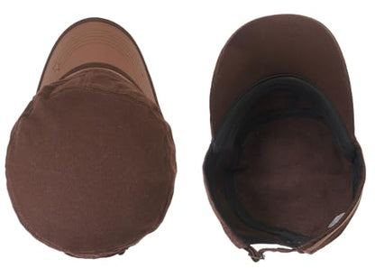 Flat Top Cap for Men Soft Cotton Adjustable Military - color: Coffee