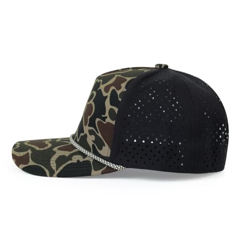 HH HOFNEN Quick Dry Baseball Cap Snapback Golf Trucker Hat for Men Women - color: Duckcamo