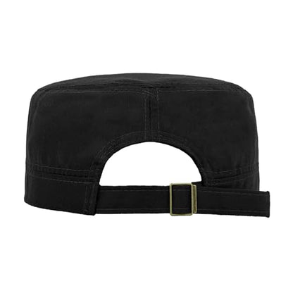 TopTie Army Cadet Cap Hat Polyester Cotton Twill Security Hat - color: Black